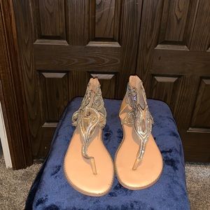 Torrid silver detail sandals wide with🛍